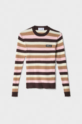 Maglia in costina leggera GAELLE PARIS GAABW07137 - Righe